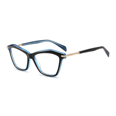 Women Vista Eyeglasses: Megan -Black & Blue - SpaceSMART Eye Clinic (Diagonal View)